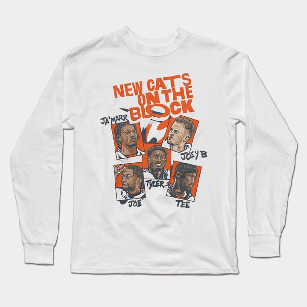 Joe Burrow New Cats On The Block Long Sleeve T-Shirt by Chunta_Design